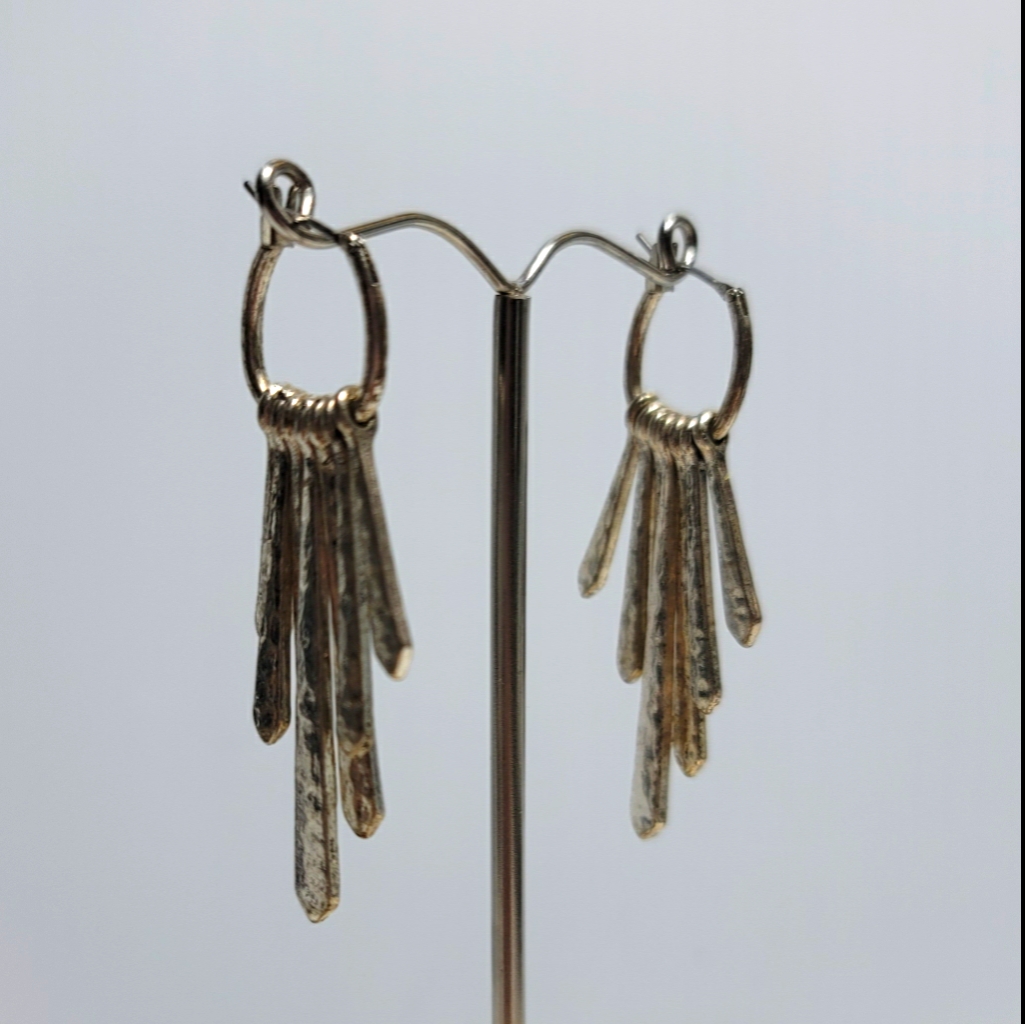 Stirling Silver Hammered Earrings 41$